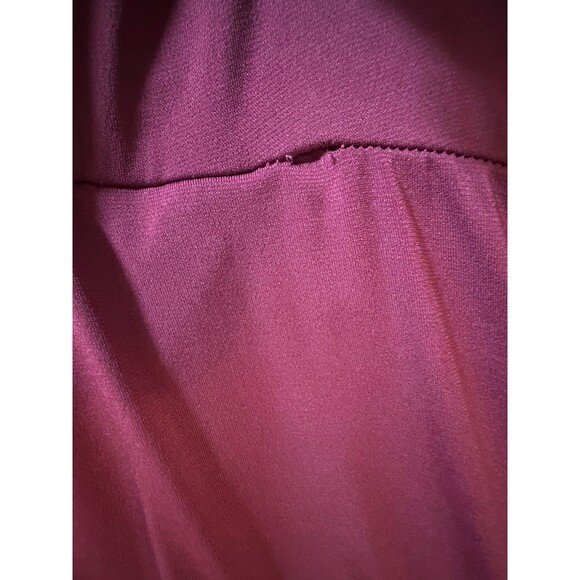 Torrid Womens Faux Wrap Midi Dress Size 1X Studio Knit Burgundy Red Stretch Fall - Picture 8 of 9